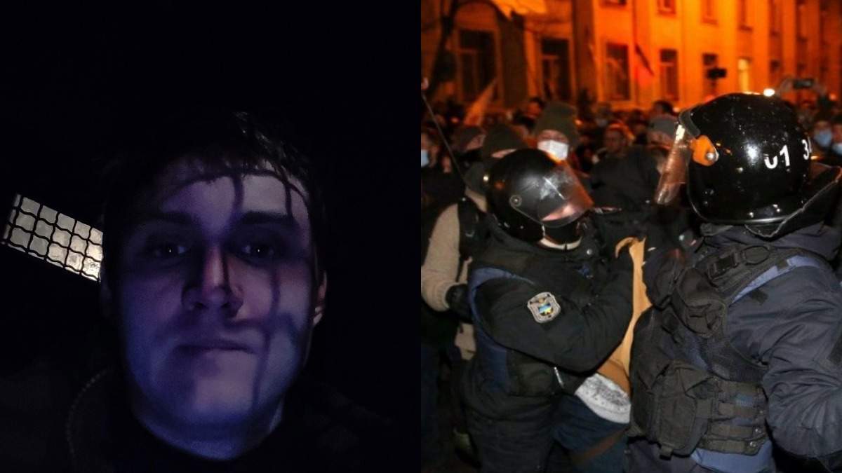 Протести на підтримку Стерненка: киянин показав фото з автозаку Протести на підтримку Стерненка: киянин показав фото з автозаку